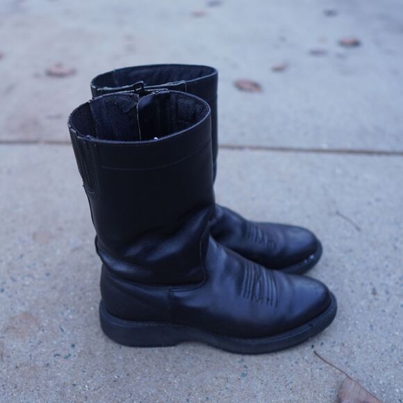 Vintage Corbin Moto Boots Black Leather USA Made Biker Riding 7.5 Workwear Biker main image 12